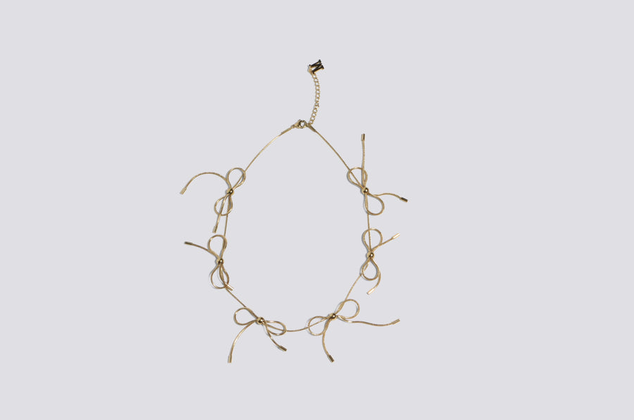 Maimoun Marland Backus Gold Robobows Necklace