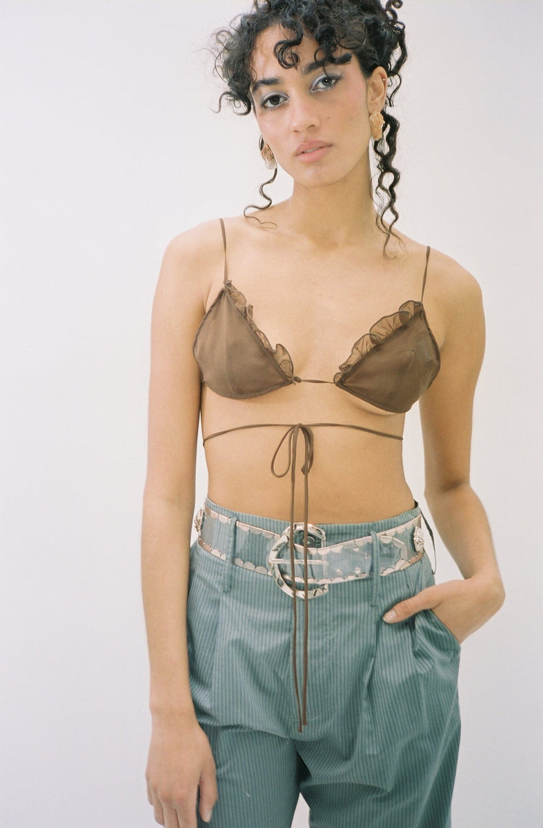 Maryam Nassir Zadeh - Bronze Cadallic Bra | MAIMOUN