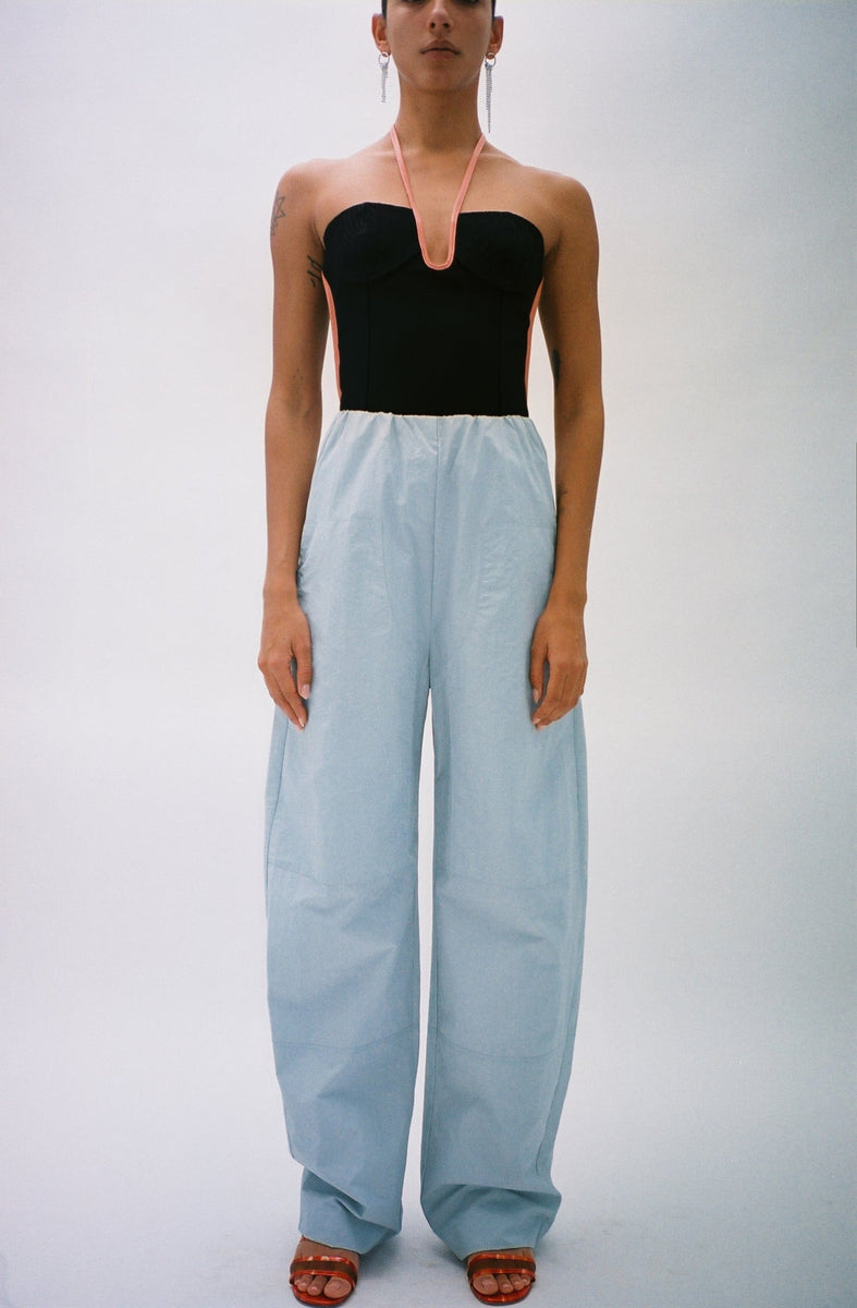 Paris Georgia ~ Subtle Blue Cocoon Track Pant | MAIMOUN