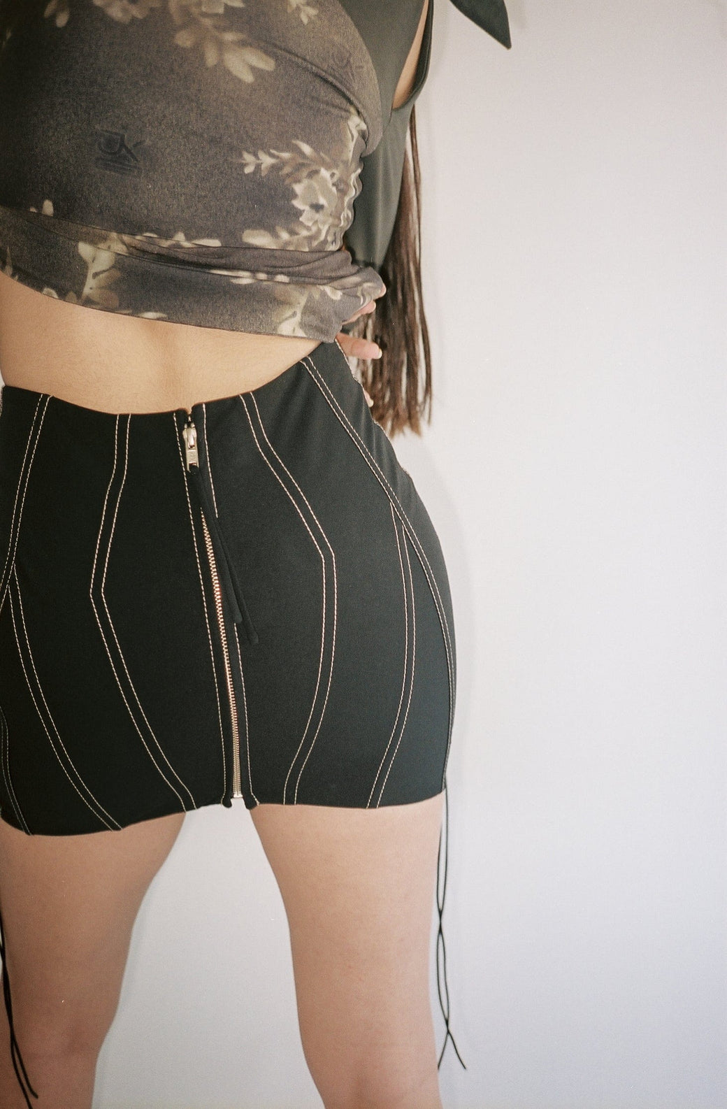 Scar Set - Black Corset Lace-up Top Sexy Tight Summer Mini Skirt – Runway  Goddess