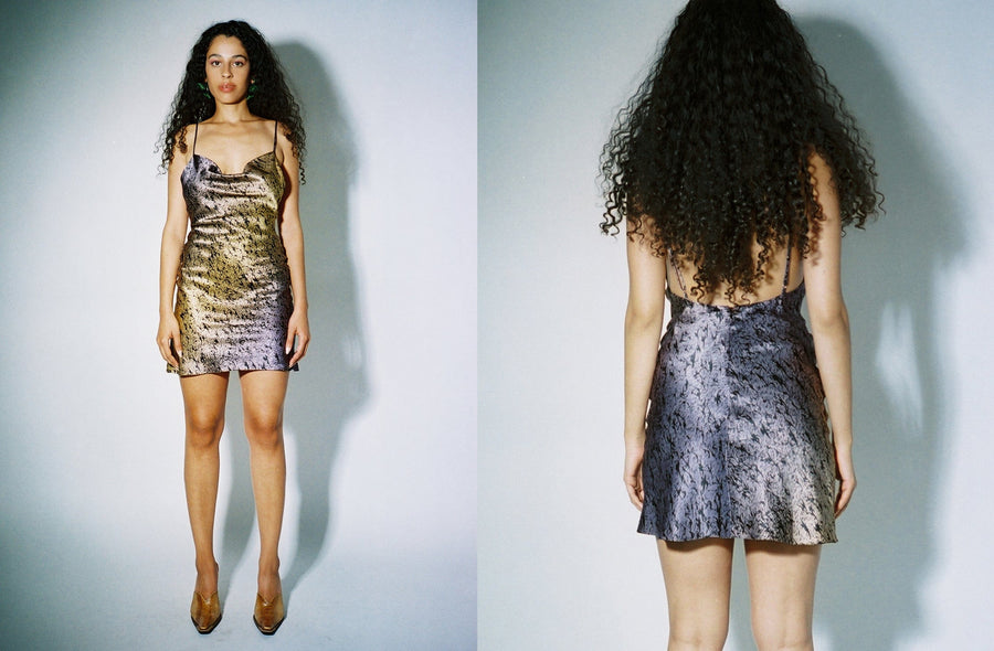 Maimoun Priscavera Mini Cowl Neck Dress