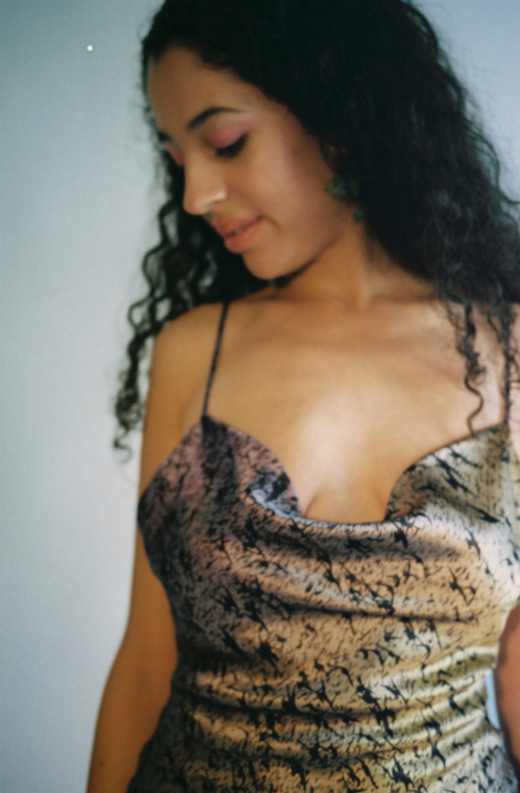 Priscavera ~ Mini Cowl Neck Dress