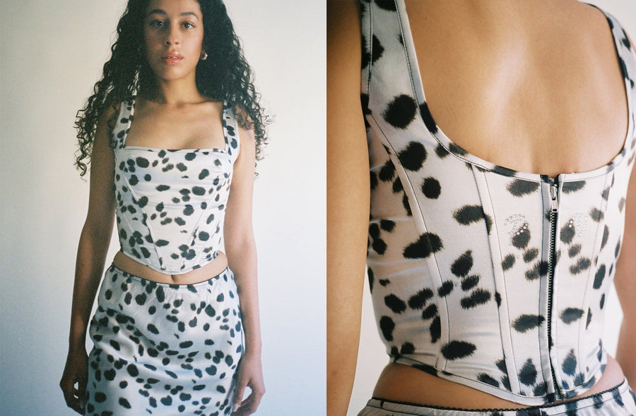 Maimoun Priscavera Dalmation Corset Top
