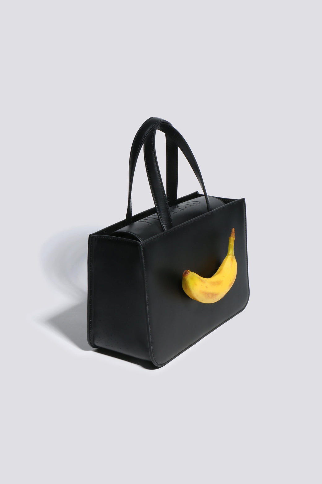 M nude plaited banana bag