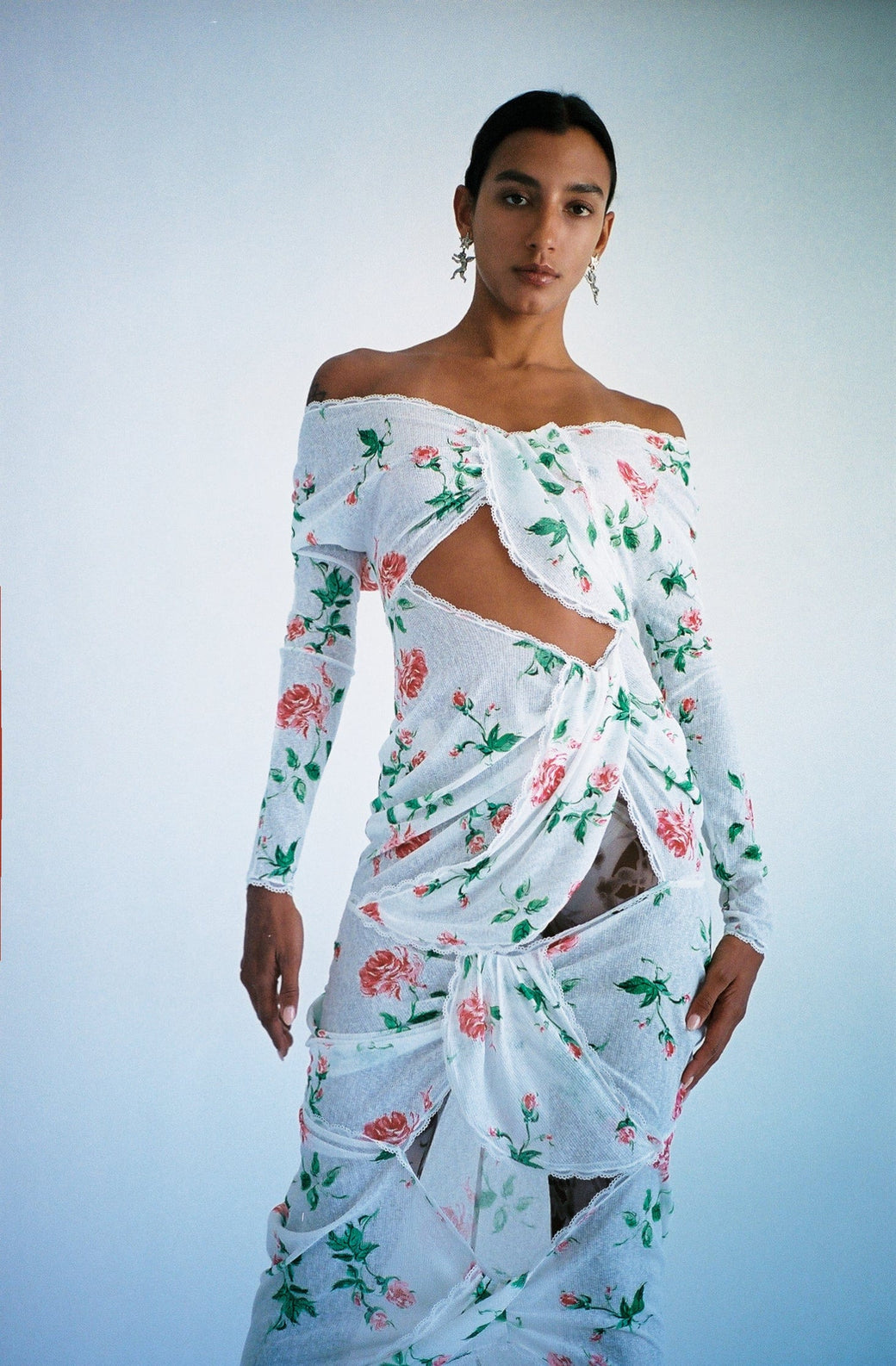 Yuhan Wang ~ Rose Knotted Dress | MAIMOUN S Yuhan Wang ~ Rose Knotted Dress | MAIMOUN S
