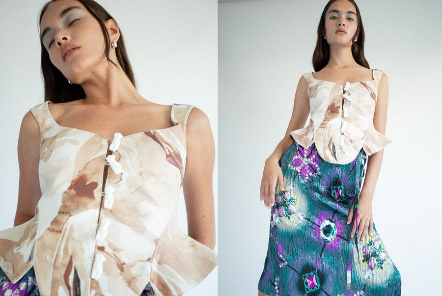 Maimoun Yuhan Wang Venus Printed Top